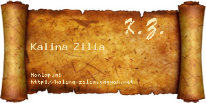 Kalina Zilia névjegykártya