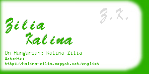 zilia kalina business card